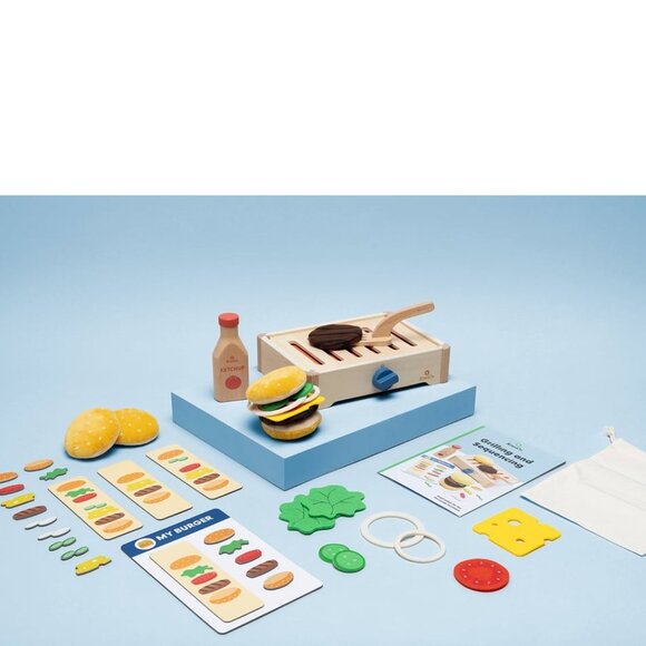 NEW KiwiCo Kiwi Co. Crate Build-a-Burger Grill Grilling Burger Kit Sequencing Pr - Picture 11 of 12